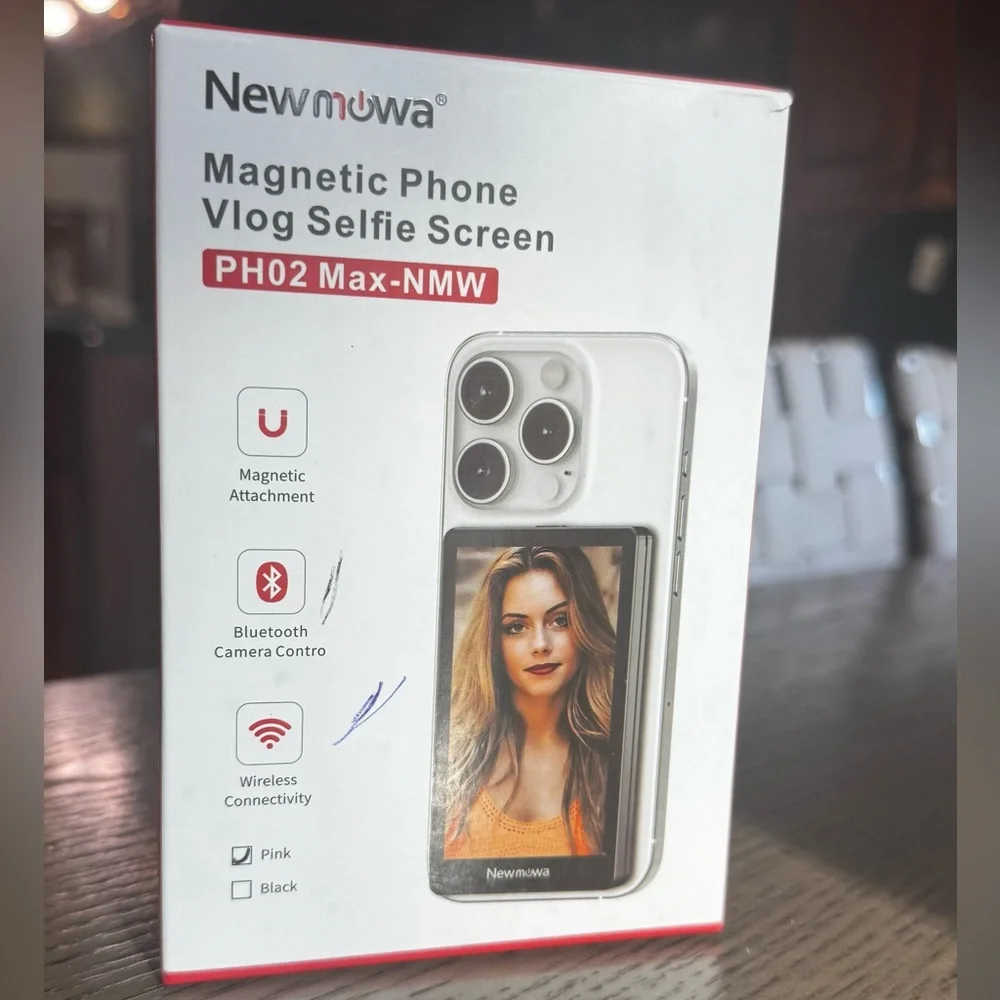 Magnetic Phone Vlog Selfie Screen - White